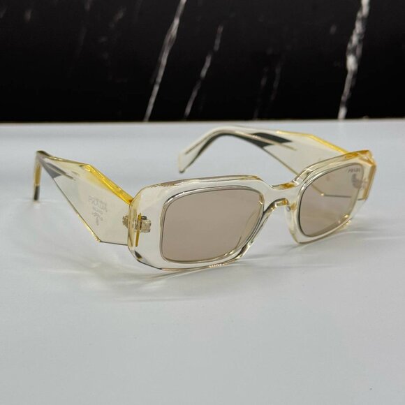 NEW SPR 17W 19X30N PRADA PR17WS 19X30N YELLOW PR 17WS 19X30N WOMEN SUNGLASSES